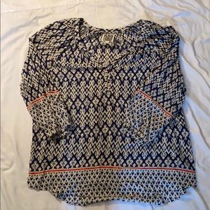 Red white and blue light weight summer tunic